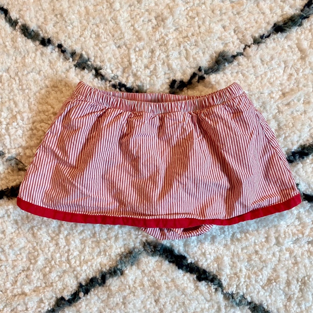 Baby Gap Red White Striped Skirt Bloomers Skort - Picture 2 of 6